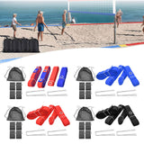 Maxbell Beach Volleyball Lines for Sand Borderline Field for Activities Beach Sports red blue