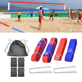 Maxbell Beach Volleyball Lines for Sand Borderline Field for Activities Beach Sports red blue
