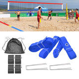 Maxbell Beach Volleyball Lines for Sand Borderline Field for Activities Beach Sports blue