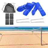 Maxbell Beach Volleyball Lines for Sand Borderline Field for Activities Beach Sports blue