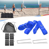 Maxbell Beach Volleyball Lines for Sand Borderline Field for Activities Beach Sports blue