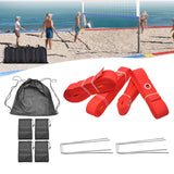 Maxbell Beach Volleyball Lines for Sand Borderline Field for Activities Beach Sports red