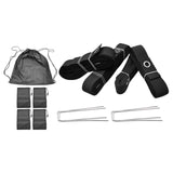 Maxbell Beach Volleyball Lines for Sand Borderline Field for Activities Beach Sports black