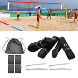 Maxbell Beach Volleyball Lines for Sand Borderline Field for Activities Beach Sports black