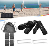 Maxbell Beach Volleyball Lines for Sand Borderline Field for Activities Beach Sports black