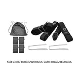 Maxbell Beach Volleyball Lines for Sand Borderline Field for Activities Beach Sports black