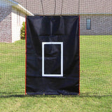 Maxbell Baseball Batting Cage Backdrop Folding Rolling with Strike Zone for Pitching