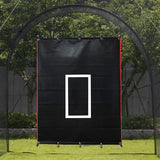 Maxbell Baseball Batting Cage Backdrop Folding Rolling with Strike Zone for Pitching