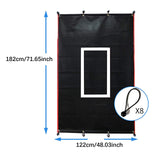 Maxbell Baseball Batting Cage Backdrop Folding Rolling with Strike Zone for Pitching