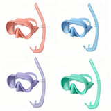 Maxbell Snorkel Set Wide View Diving Mask Adults Snorkeling Gear for Diving Swimming Pink
