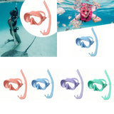 Maxbell Snorkel Set Wide View Diving Mask Adults Snorkeling Gear for Diving Swimming Pink