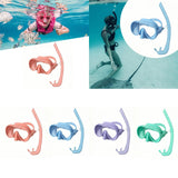 Maxbell Snorkel Set Wide View Diving Mask Adults Snorkeling Gear for Diving Swimming Pink