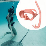 Maxbell Snorkel Set Wide View Diving Mask Adults Snorkeling Gear for Diving Swimming Pink