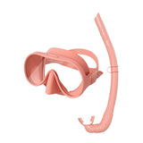 Maxbell Snorkel Set Wide View Diving Mask Adults Snorkeling Gear for Diving Swimming Pink