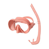 Maxbell Snorkel Set Wide View Diving Mask Adults Snorkeling Gear for Diving Swimming Pink