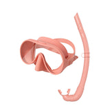 Maxbell Snorkel Set Wide View Diving Mask Adults Snorkeling Gear for Diving Swimming Pink