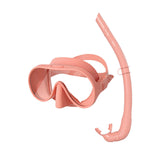 Maxbell Snorkel Set Wide View Diving Mask Adults Snorkeling Gear for Diving Swimming Pink