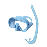 Maxbell Snorkel Set Wide View Diving Mask Adults Snorkeling Gear for Diving Swimming Blue