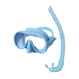 Maxbell Snorkel Set Wide View Diving Mask Adults Snorkeling Gear for Diving Swimming Blue