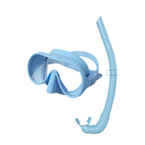 Maxbell Snorkel Set Wide View Diving Mask Adults Snorkeling Gear for Diving Swimming Blue