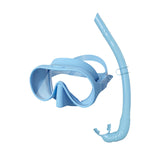 Maxbell Snorkel Set Wide View Diving Mask Adults Snorkeling Gear for Diving Swimming Blue