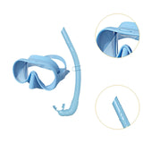 Maxbell Snorkel Set Wide View Diving Mask Adults Snorkeling Gear for Diving Swimming Blue