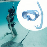 Maxbell Snorkel Set Wide View Diving Mask Adults Snorkeling Gear for Diving Swimming Blue