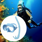 Maxbell Snorkel Set Wide View Diving Mask Adults Snorkeling Gear for Diving Swimming Blue
