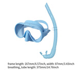 Maxbell Snorkel Set Wide View Diving Mask Adults Snorkeling Gear for Diving Swimming Blue