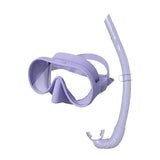 Maxbell Snorkel Set Wide View Diving Mask Adults Snorkeling Gear for Diving Swimming Purple