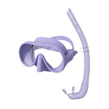 Maxbell Snorkel Set Wide View Diving Mask Adults Snorkeling Gear for Diving Swimming Purple