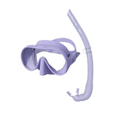 Maxbell Snorkel Set Wide View Diving Mask Adults Snorkeling Gear for Diving Swimming Purple