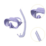 Maxbell Snorkel Set Wide View Diving Mask Adults Snorkeling Gear for Diving Swimming Purple
