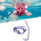 Maxbell Snorkel Set Wide View Diving Mask Adults Snorkeling Gear for Diving Swimming Purple