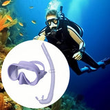 Maxbell Snorkel Set Wide View Diving Mask Adults Snorkeling Gear for Diving Swimming Purple