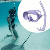 Maxbell Snorkel Set Wide View Diving Mask Adults Snorkeling Gear for Diving Swimming Purple