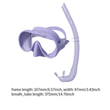 Maxbell Snorkel Set Wide View Diving Mask Adults Snorkeling Gear for Diving Swimming Purple