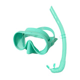 Maxbell Snorkel Set Wide View Diving Mask Adults Snorkeling Gear for Diving Swimming Green