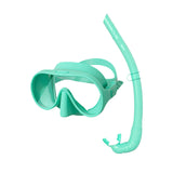 Maxbell Snorkel Set Wide View Diving Mask Adults Snorkeling Gear for Diving Swimming Green