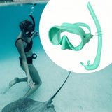 Maxbell Snorkel Set Wide View Diving Mask Adults Snorkeling Gear for Diving Swimming Green