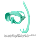 Maxbell Snorkel Set Wide View Diving Mask Adults Snorkeling Gear for Diving Swimming Green