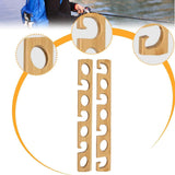 Maxbell 2 Pieces Fishing Rod Racks Wood Storage Organizer for Cabin Casting Rods Men