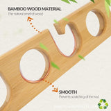 Maxbell 2 Pieces Fishing Rod Racks Wood Storage Organizer for Cabin Casting Rods Men
