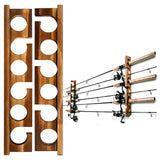 Maxbell Fishing Rod Holder Wall Mounted Display Stand for Baseroom Easy Installation