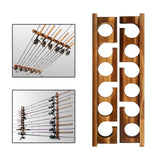 Maxbell Fishing Rod Holder Wall Mounted Display Stand for Baseroom Easy Installation