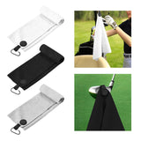 Maxbell Golf Towel with Clip Golfing Gear for Men Women Microfiber Premium Absorbent white
