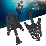Maxbell Flip Fin Diving Fins Shoes Support Compact Holder for Swimming Hollow Design black