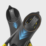 Maxbell Flip Fin Diving Fins Shoes Support Compact Holder for Swimming Hollow Design black