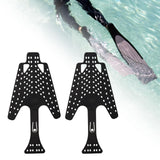 Maxbell Flip Fin Diving Fins Shoes Support Compact Holder for Swimming Hollow Design black