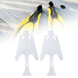 Maxbell Flip Fin Diving Fins Shoes Support Compact Holder for Swimming Hollow Design white